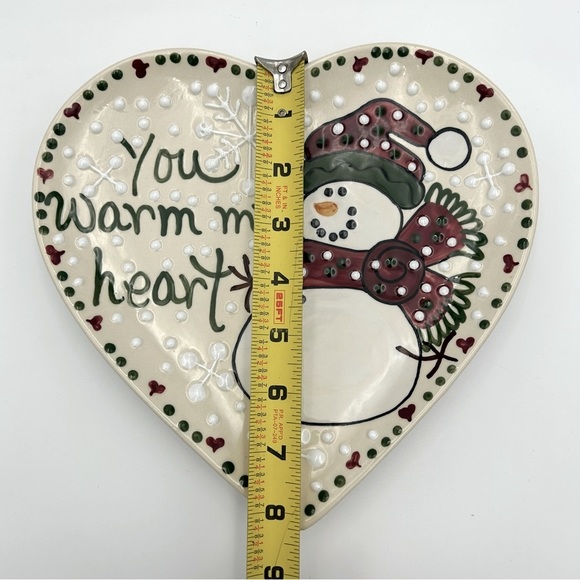 Expressly yours vintage snowman plate hand painted ceramic you warm my heart - Picture 4 of 5